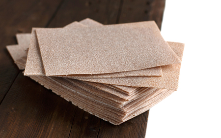 Raw lasagna sheets on a wooden table close upの写真素材