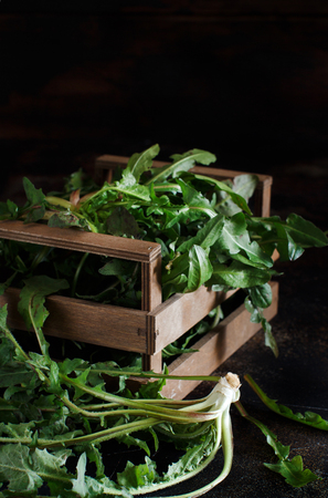 Fresh raw italian chicory on a local farmers marketの写真素材