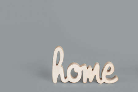 Decorative wooden element word homeの写真素材