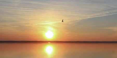 abstract background with the sunset on itの写真素材