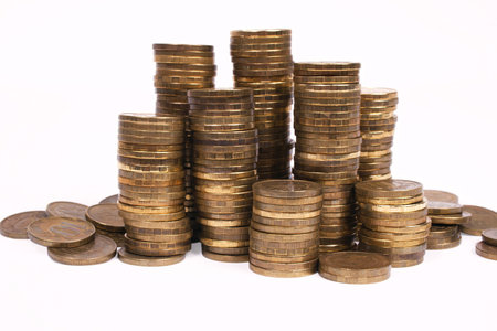 Columns of coins