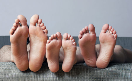 Close-up of human soles 