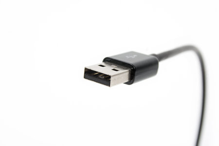 Phone cable for charging  Isolated on white 