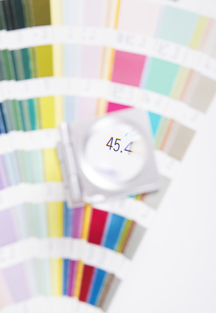 Lens and pantone  Design and prepress conceptの写真素材