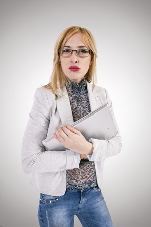  Woman with laptopの写真素材