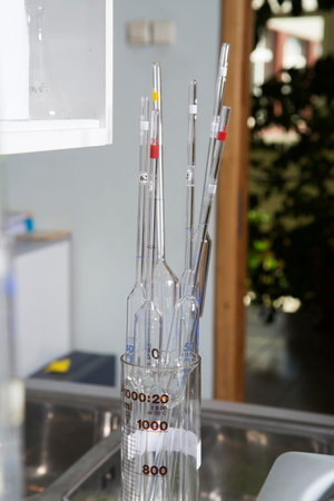 Long test tubes  Laboratory concept