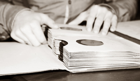 Discs retro collectionの写真素材