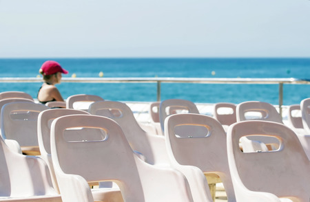 Loneliness at the seaの写真素材