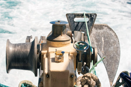 Motor of the sea boatの写真素材