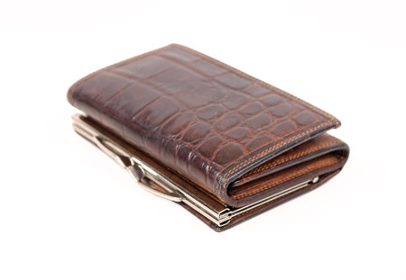 Leather purseの写真素材