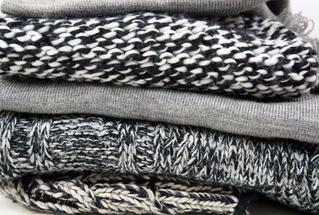 Woolen knitted clothes background