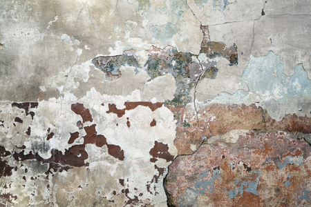 Fragment of old stone pavement surface texture as a background, top view, horizontal.の写真素材