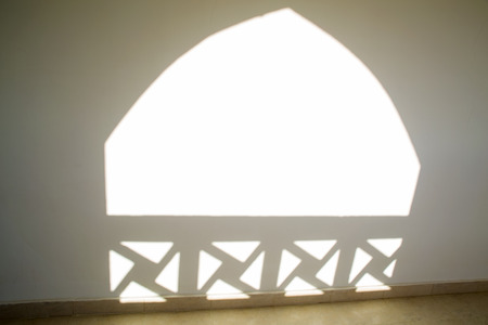 Reflection of a window on a wall in east styleの写真素材