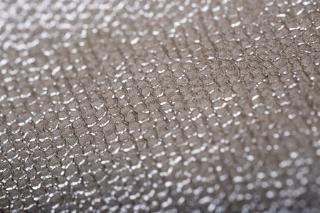 Silver leather texture or leather background for design with copy space for text or image. Selective focus. Abstract texture pattern can use for art work on website.の写真素材