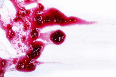 Abstract background of raspberry jam. Macro shot.の写真素材