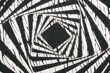 Bkack and white fabric background . Macro shotの写真素材