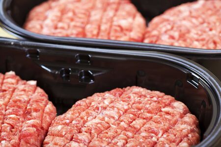 Raw Ground beef meat Burger steak cutlets の写真素材