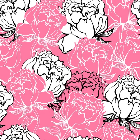 Rose flowers seamless backgroundのイラスト素材