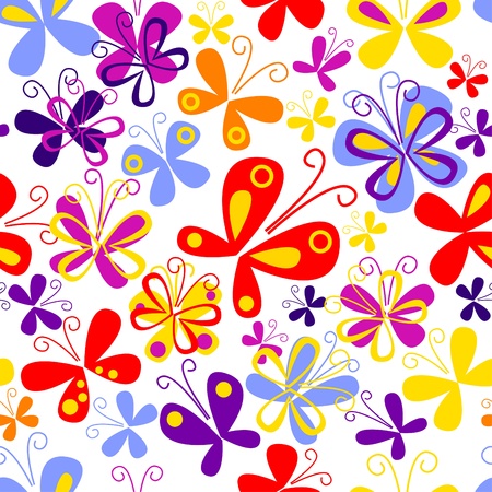Butterfly seamless pattern のイラスト素材