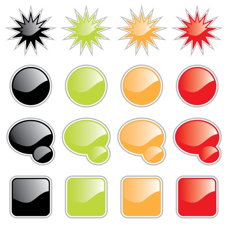 colored web buttonsのイラスト素材