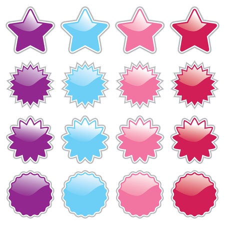 colored web buttonsのイラスト素材