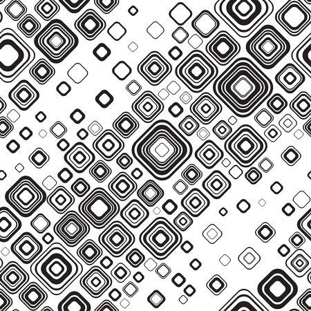 Stilish retro black-and-white seamless ornamentのイラスト素材