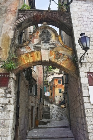 Old town in Kotor, Montenegroの写真素材