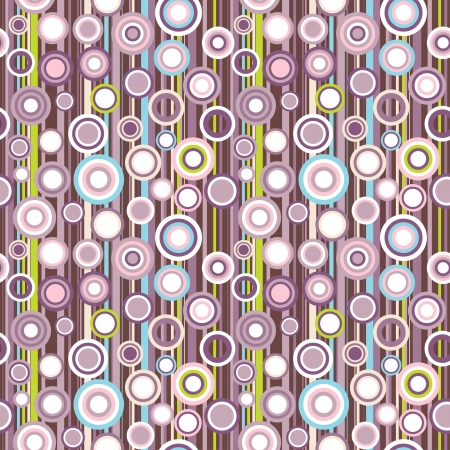 Seamless striped and circle pattern background のイラスト素材