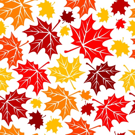 Seamless pattern with autumn leavesのイラスト素材