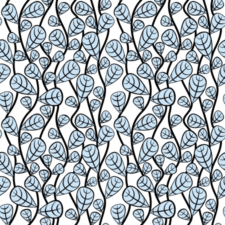 Tropical foliage seamless ornamentのイラスト素材
