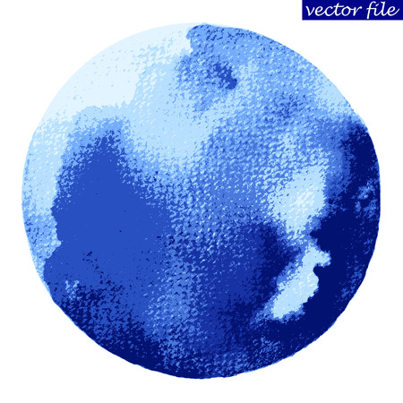 Watercolor circle. Watercolor stain isolated on white background. Watercolour palette.のイラスト素材