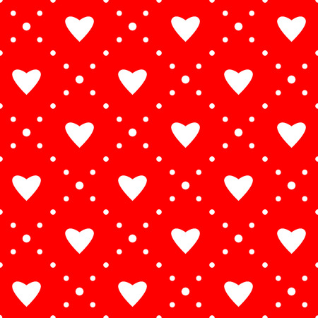 Seamless pattern. Ornament with hearts. Holiday backgroundのイラスト素材