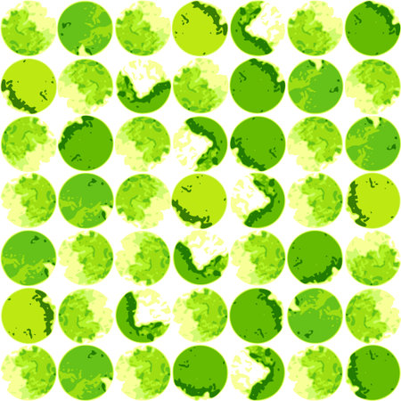 Watercolor modern pattern with blue polka dots. Seamless pattern. Abstract background. Vector illustration.のイラスト素材