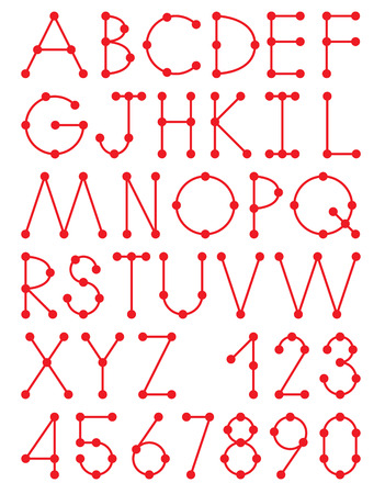 Simple dotted alphabetのイラスト素材