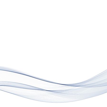 Blue abstract wave on a transparent background.Vector illustration.のイラスト素材