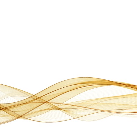 Abstract gold wavy on white background with golden color smooth curves wave lines for luxury backgroundのイラスト素材