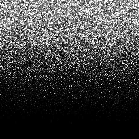 Silver glitter on a black background. - Vektorgrafikのイラスト素材
