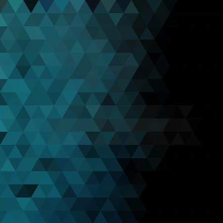 dark Blue triangles on a black background. Polygonal style. Origami Mosaic. vector illustration -...