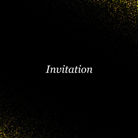 golden stars, invitation night sky postcardのイラスト素材