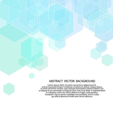 Blue abstract geometric background technology.Blue transparent hexagons and triangles. eps 10のイラスト素材