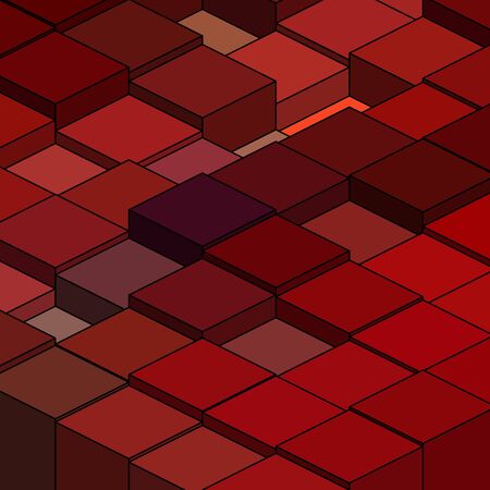 geometric figures. red squares. vector abstract illustrationのイラスト素材