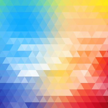 Light Green, Red vector triangle mosaic background. A completely new color illustration in a vague...