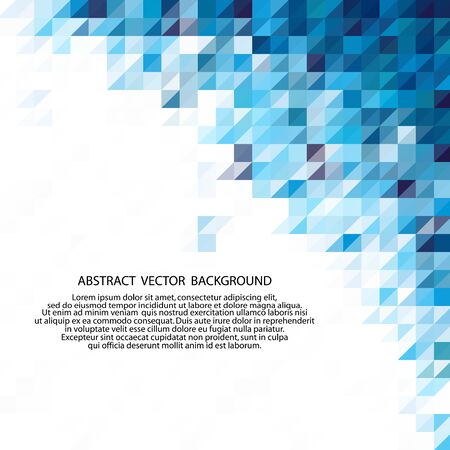 blue triangles and squares. Polygonal style. abstract vector backgroundのイラスト素材