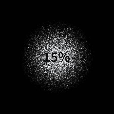 full sale fifteen percent. silver discountのイラスト素材