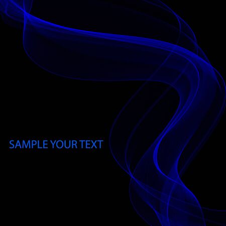 blue neon wave. vector abstract lines. template for advertisingのイラスト素材