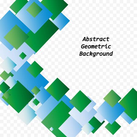 Abstract blue and green squares. template for advertising, flyers, brochures, certificatesのイラスト素材