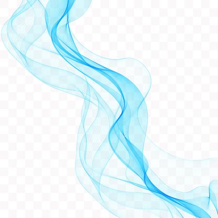 blue abstract wave. curved linesのイラスト素材