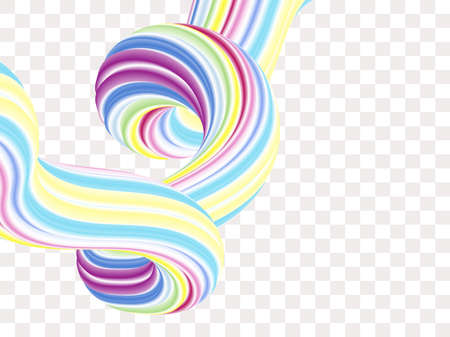 Abstract 3d colorful composition with smooth gradient shapes. Vector artistic illustration. Vibrant gradient flowing stream. Liquid color paths. Creativity concept.vector illustration.のイラスト素材