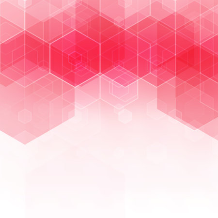 abstract  hexagon background redのイラスト素材