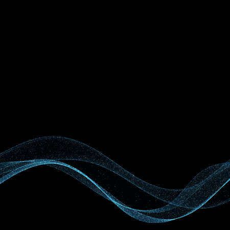 Shiny background with a wave of blue. Flickering blue particles. festive background. eps 10のイラスト素材